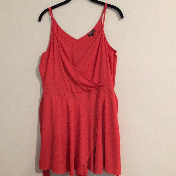 Express Coral Romper - Picture 1 of 4